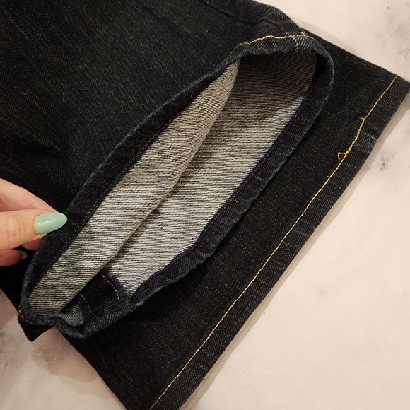 Vintage COH Ingrid Stretch Low Waist Flare Jean Stay Gold Dark Wash Denim Sz 28 - Picture 9 of 16